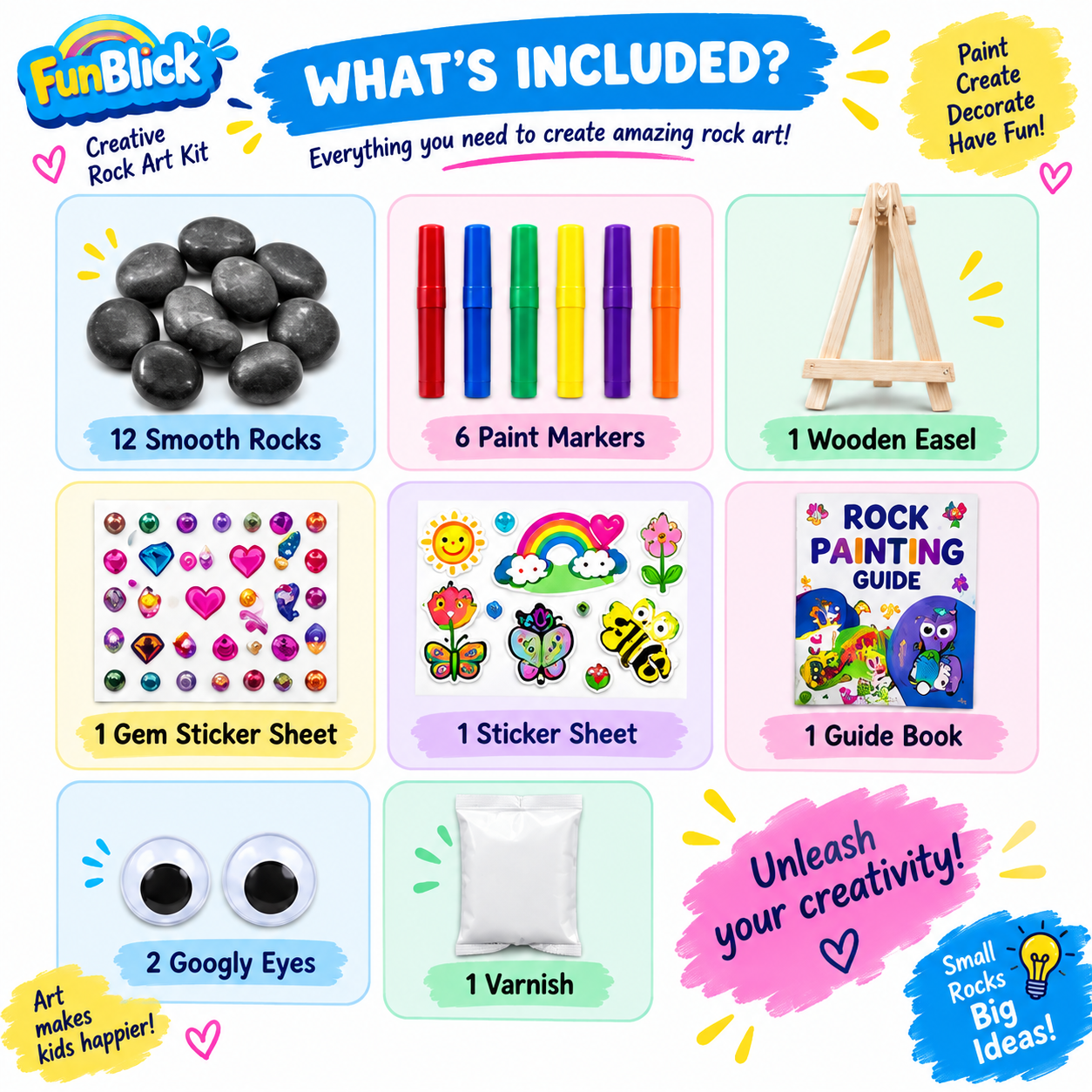 DIY Glow-in-the-Dark Rock Painting Craft Kit. - Image 2