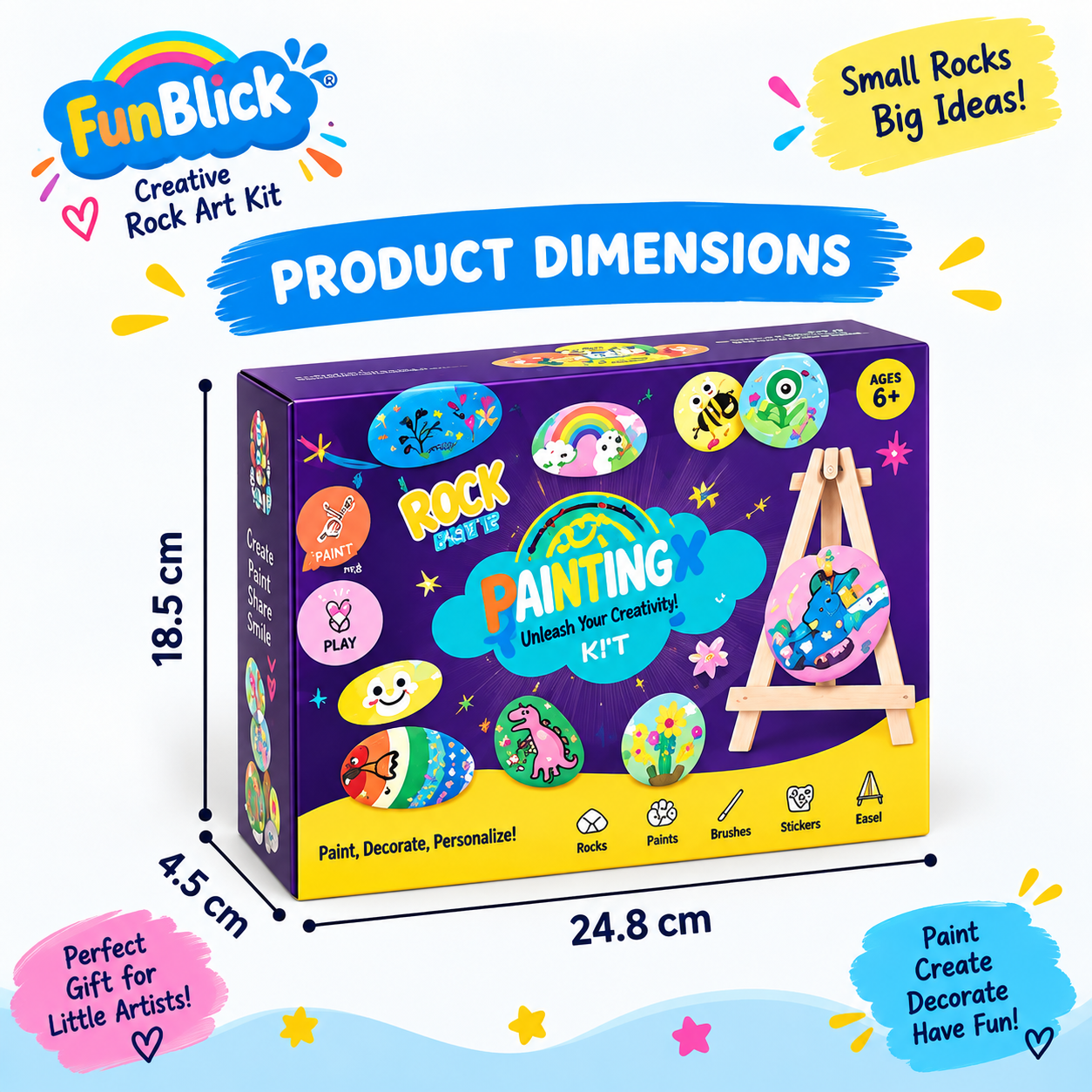 DIY Glow-in-the-Dark Rock Painting Craft Kit. - Image 3