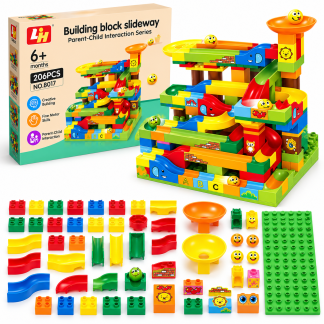 "Building Block Slideway" Marble Run Construction Toy