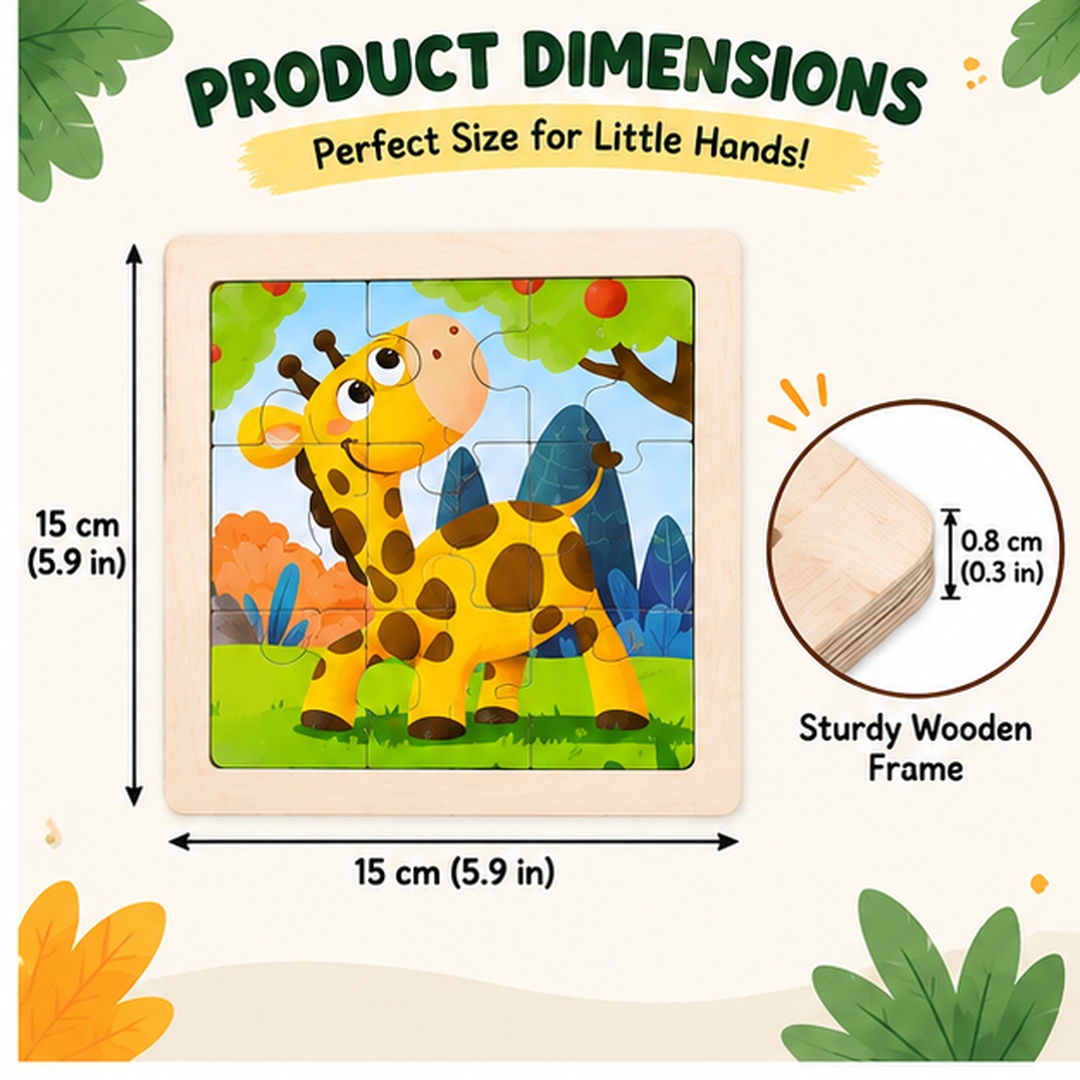Montessori Wooden 3D Animal Jigsaw Puzzle for Toddlers - Image 2
